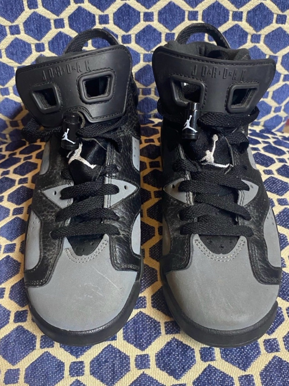 Jordan Kids Black and Gray High-Top Sneakers
